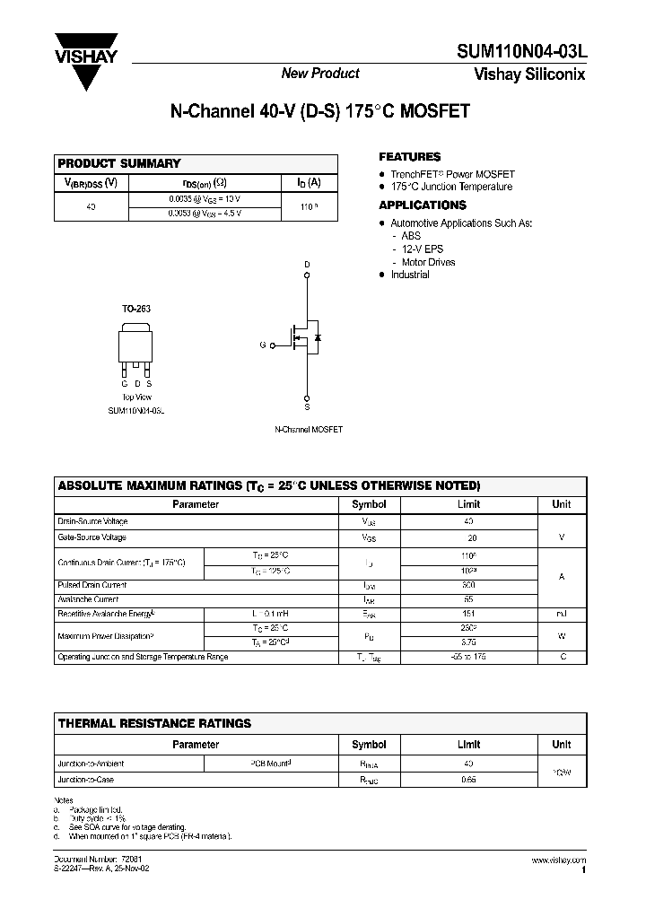 SUM110N04-03L_4255663.PDF Datasheet