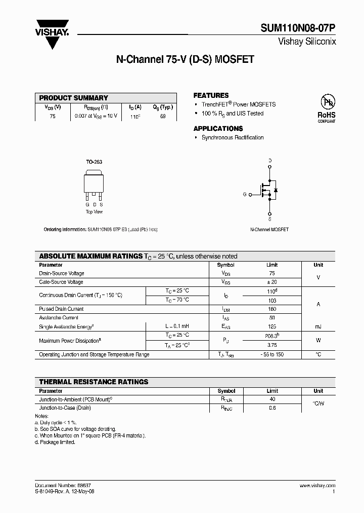 SUM110N08-07P_4283333.PDF Datasheet