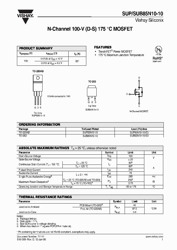 SUP85N10-10_4225643.PDF Datasheet