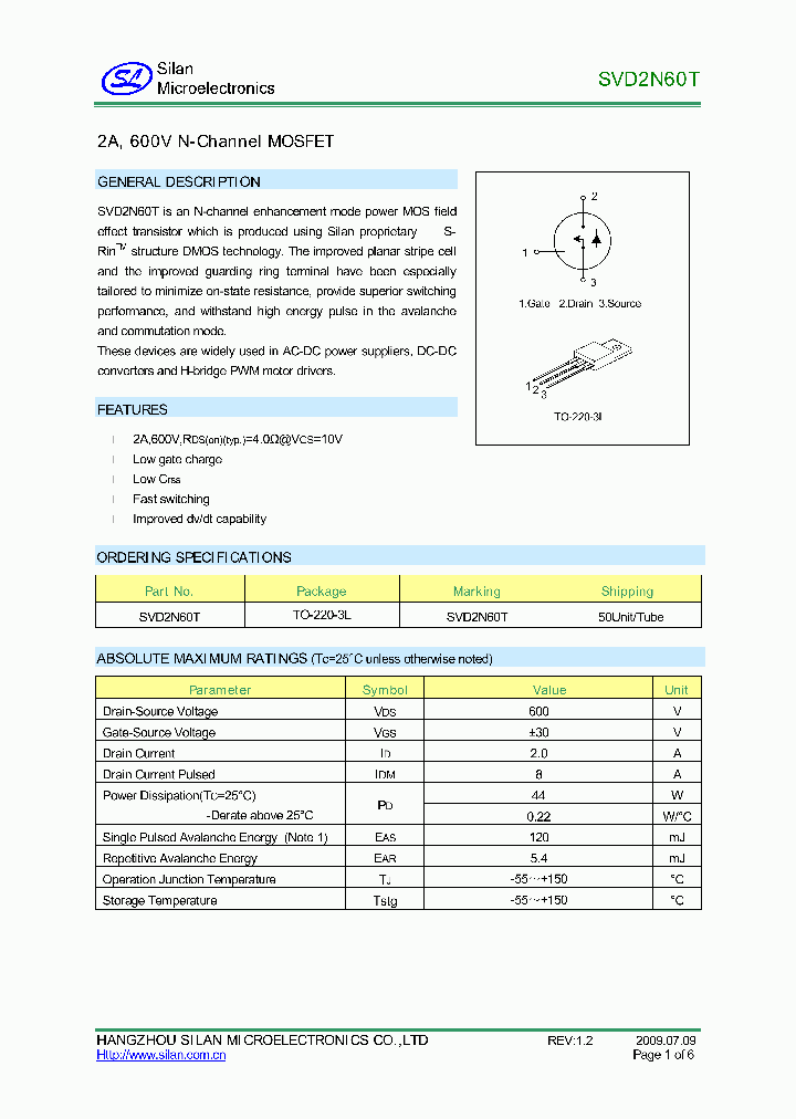 SVD2N60T_4632779.PDF Datasheet