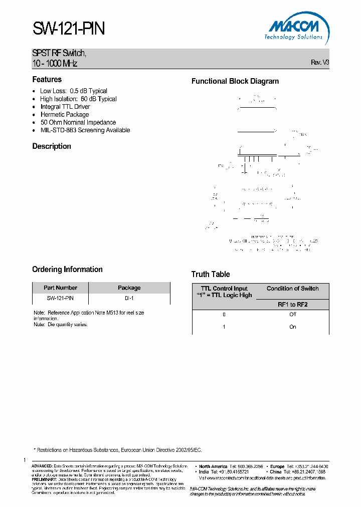 SW-121-PIN_4470418.PDF Datasheet