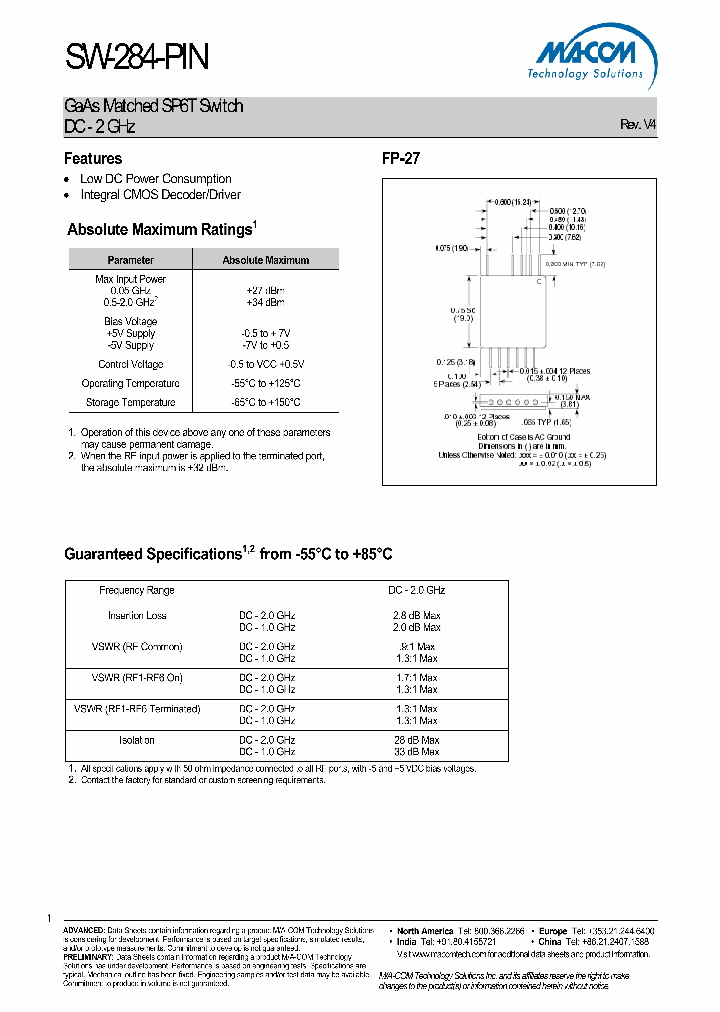SW-284-PIN_4806352.PDF Datasheet