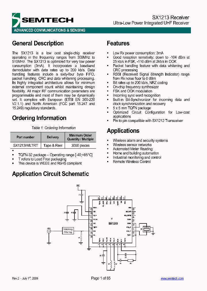 SX1213IWLTRT_4718343.PDF Datasheet