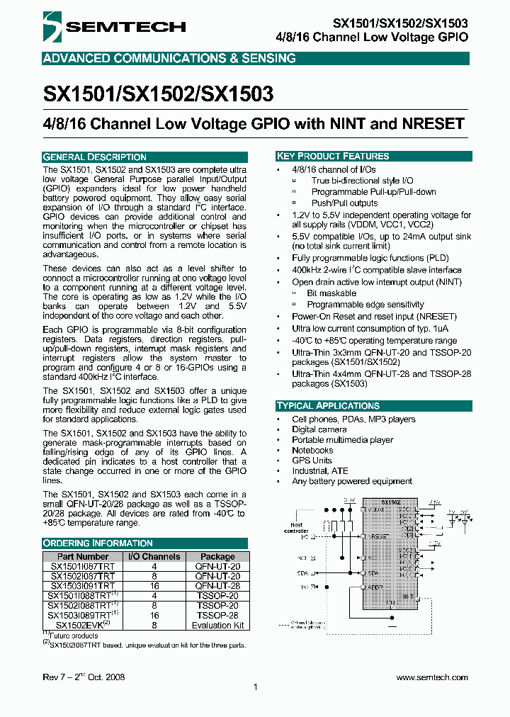 SX1501I087TRT_4651144.PDF Datasheet