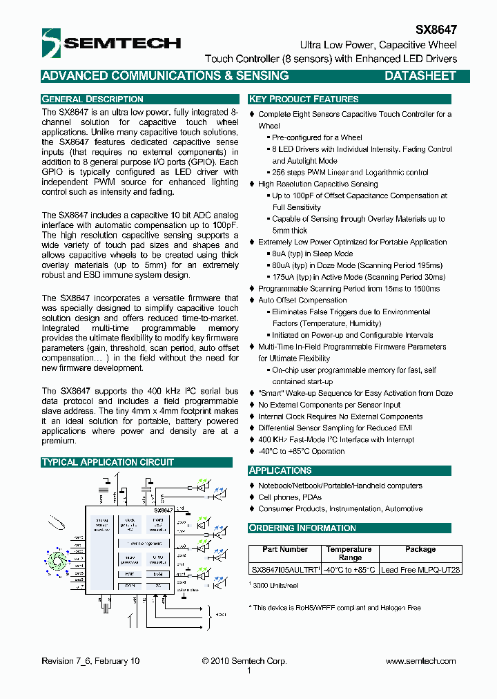 SX8647I05AULTRT_4896771.PDF Datasheet