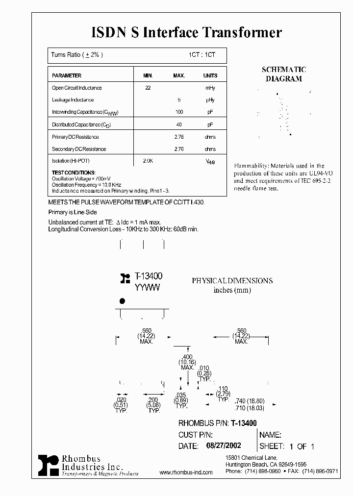 T-13400_4518191.PDF Datasheet