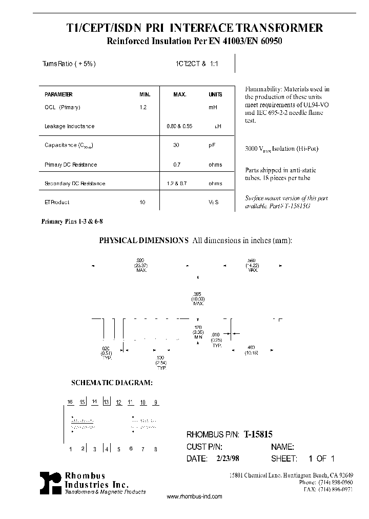 T-15815_4727337.PDF Datasheet