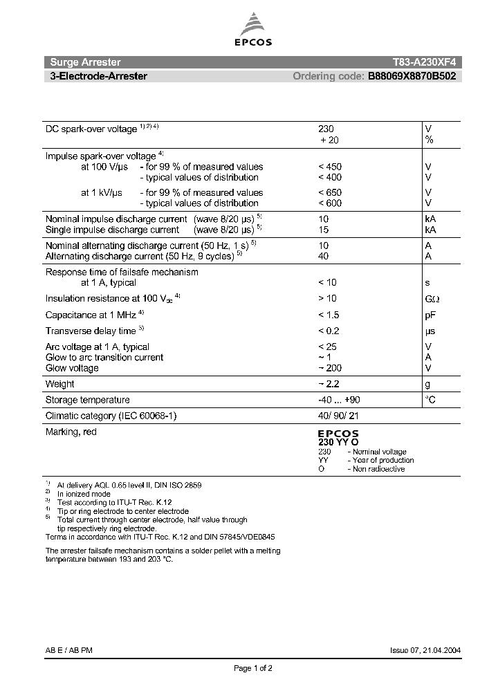 T83-A230XF4_4895535.PDF Datasheet