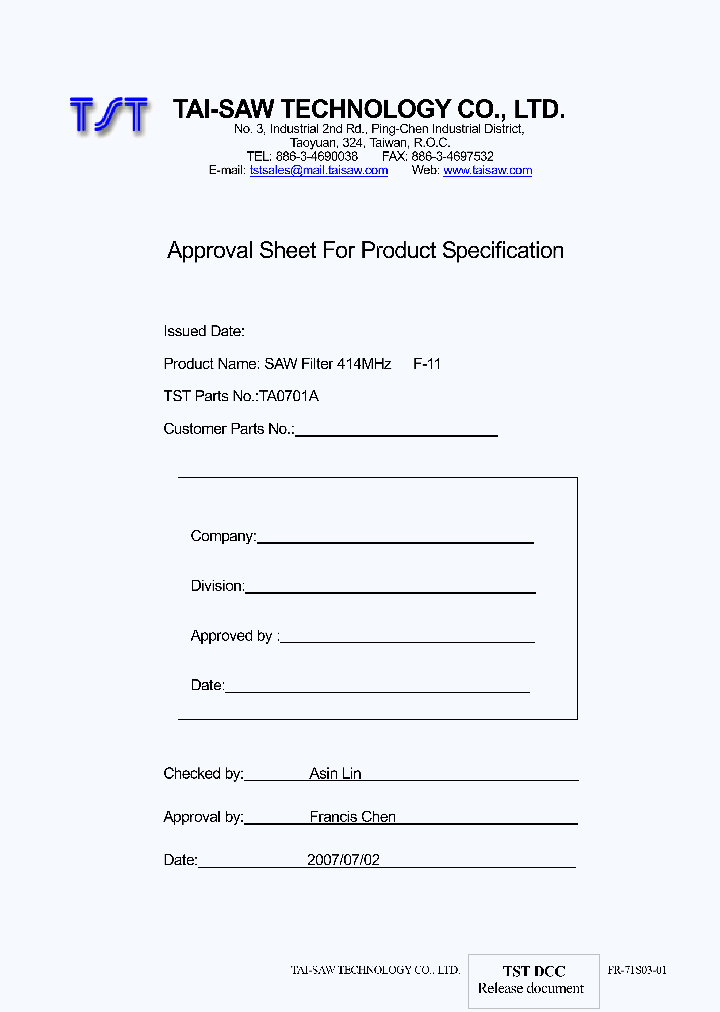 TA0701A_4587167.PDF Datasheet