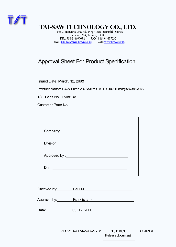 TA0819A_4659565.PDF Datasheet