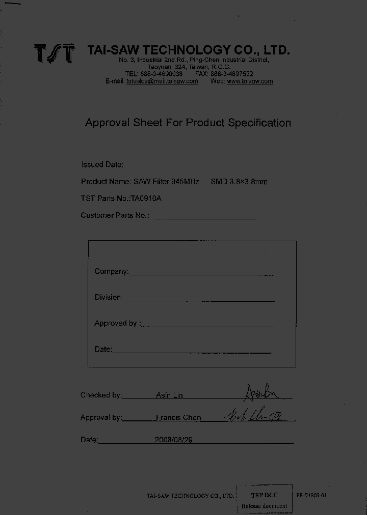TA0910A_4615219.PDF Datasheet