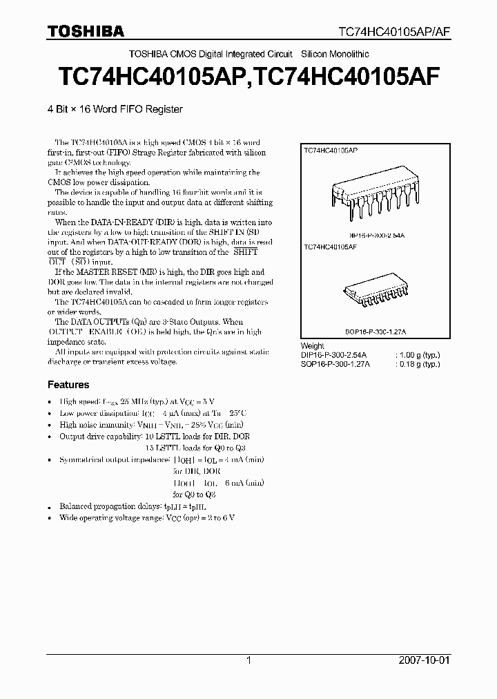 TC74HC40105AP_4256320.PDF Datasheet