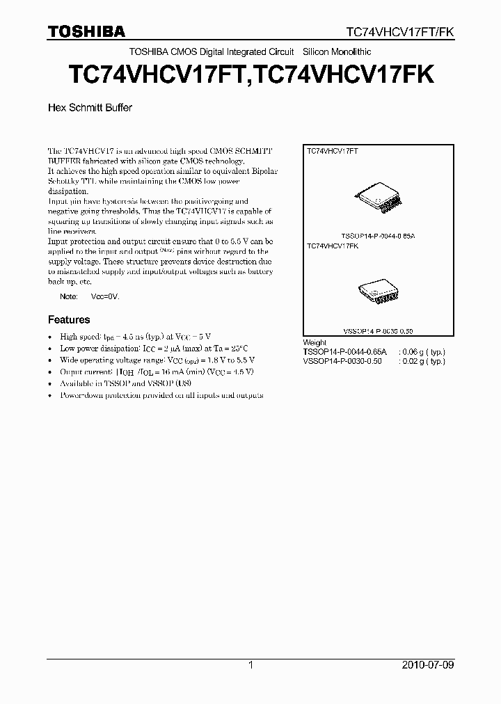 TC74VHCV17FK_4844256.PDF Datasheet