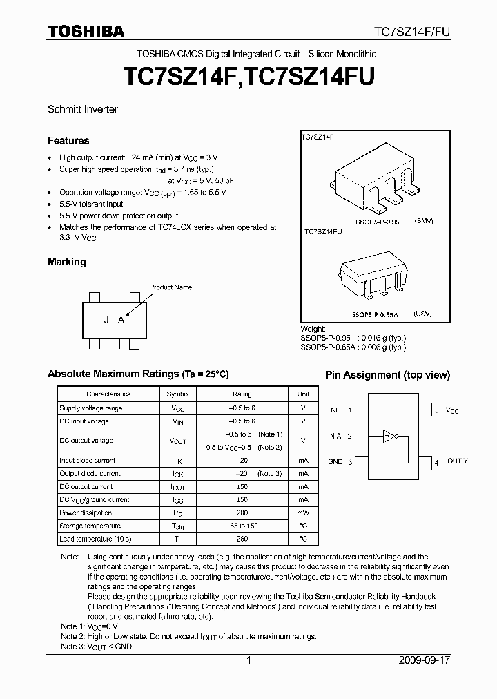 TC7SZ14F09_4777063.PDF Datasheet