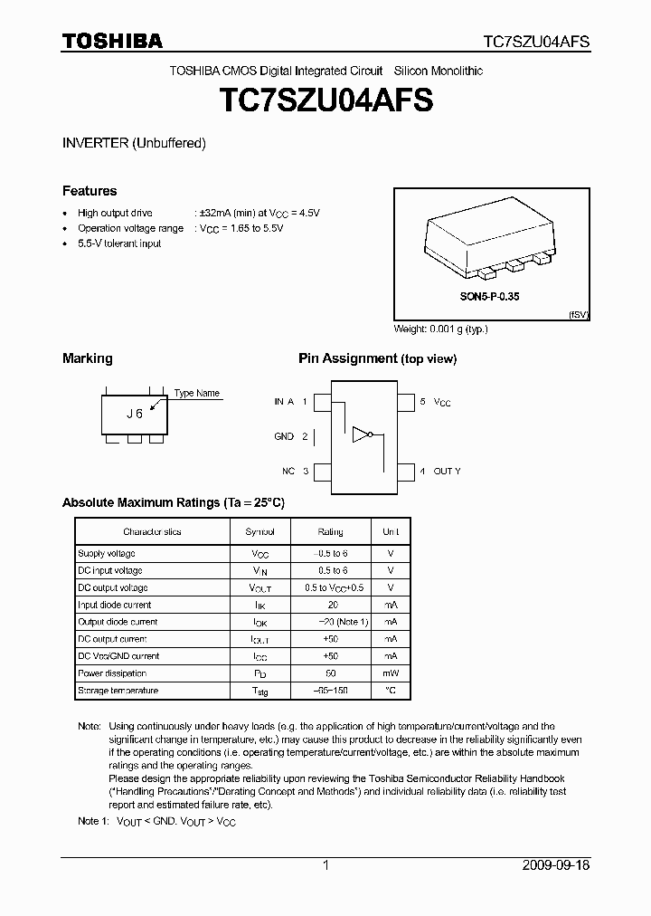 TC7SZU04AFS_4559190.PDF Datasheet