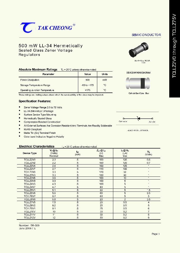 TCLLZ2V0_4549611.PDF Datasheet
