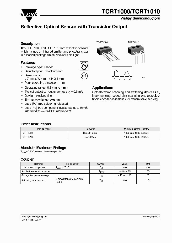 TCRT1000_4520894.PDF Datasheet