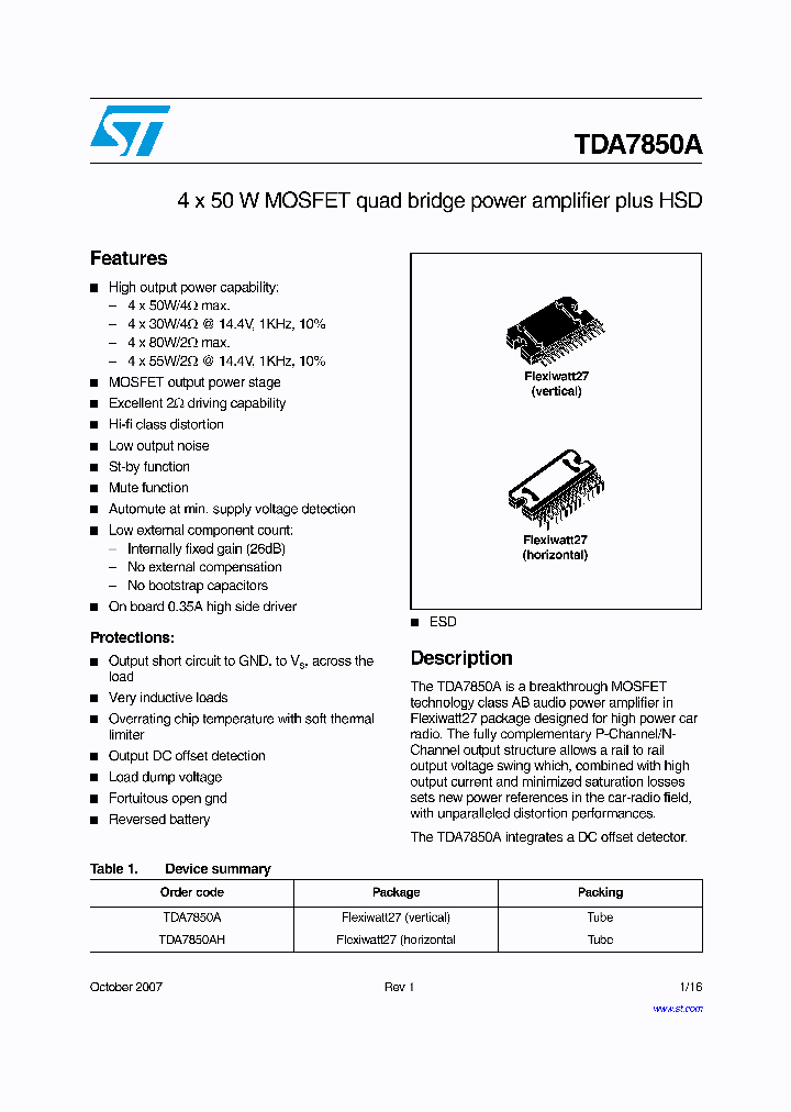 TDA7850A_4194298.PDF Datasheet