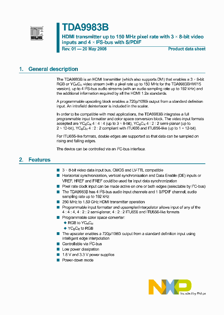 TDA9983BHW15C1_4718093.PDF Datasheet