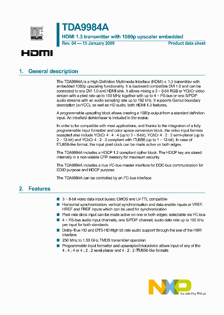 TDA9984AHW_4747493.PDF Datasheet