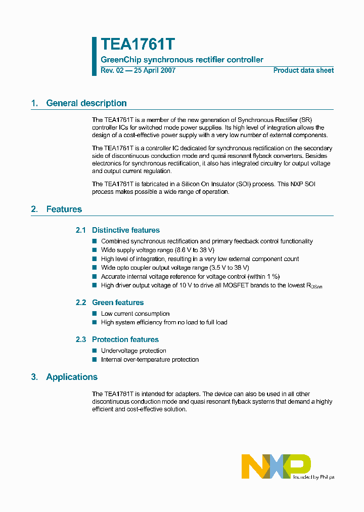 TEA1761T_4595035.PDF Datasheet