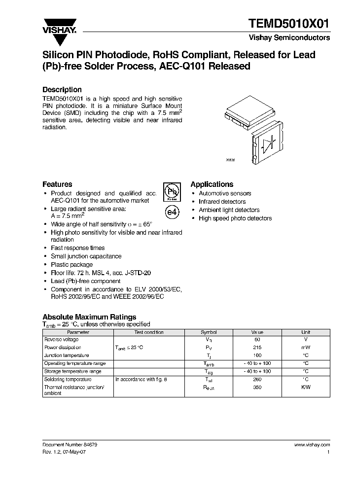 TEMD5010X01_4193373.PDF Datasheet