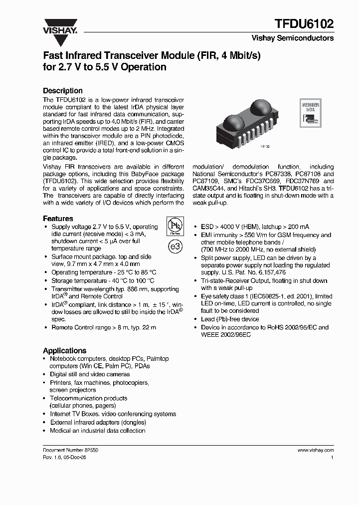 TFDU6102-TR3_4656750.PDF Datasheet