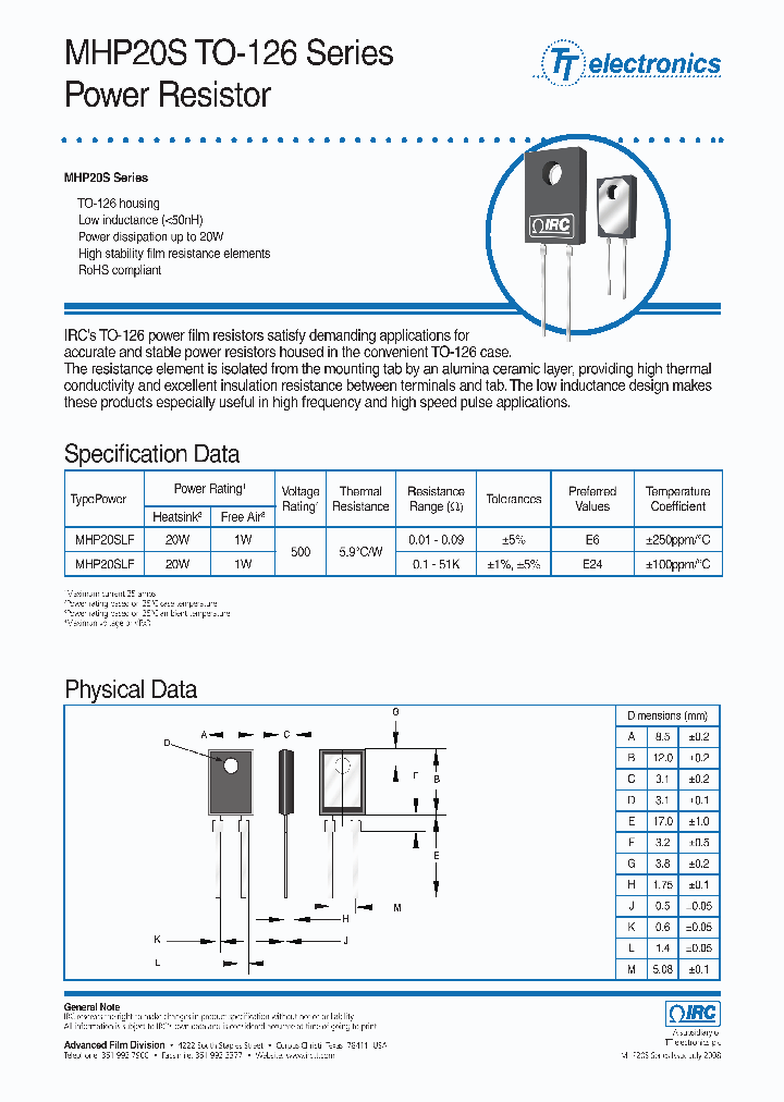TFP-MHP20SLF-10R0-F_4739187.PDF Datasheet