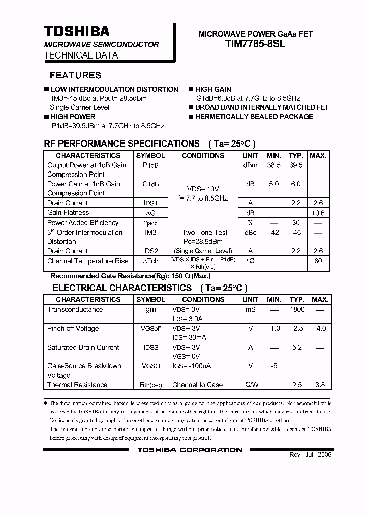 TIM7785-8SL_4306922.PDF Datasheet