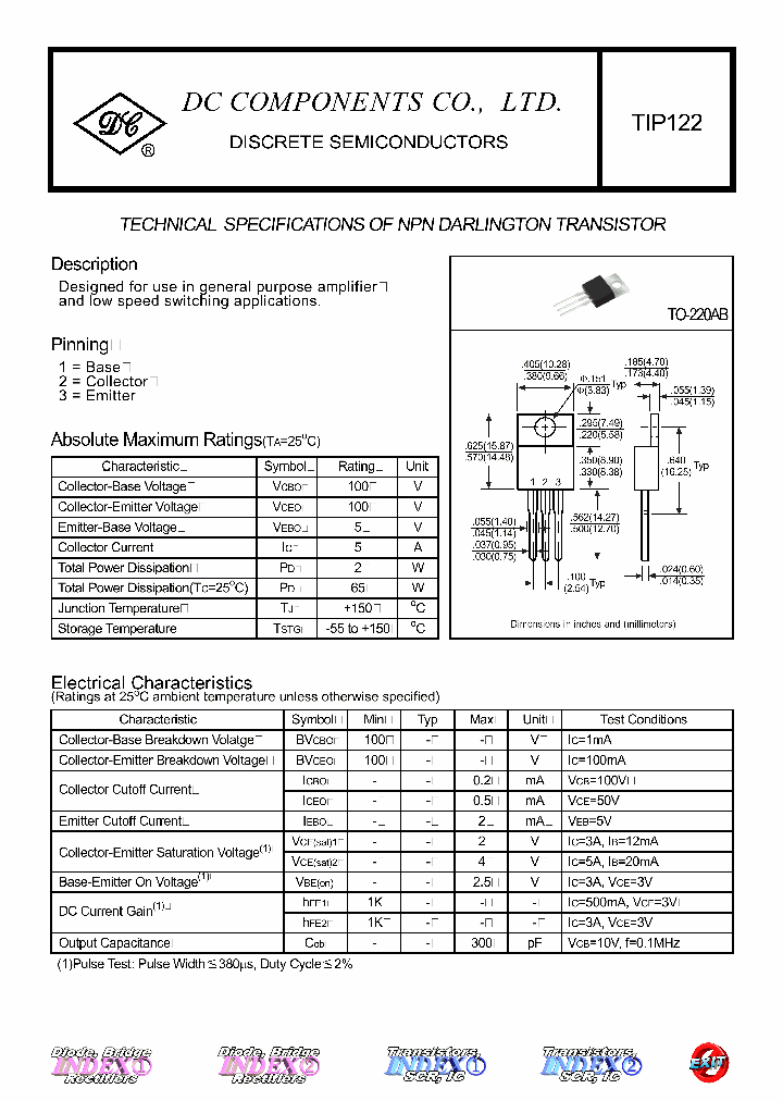 TIP122_4425114.PDF Datasheet