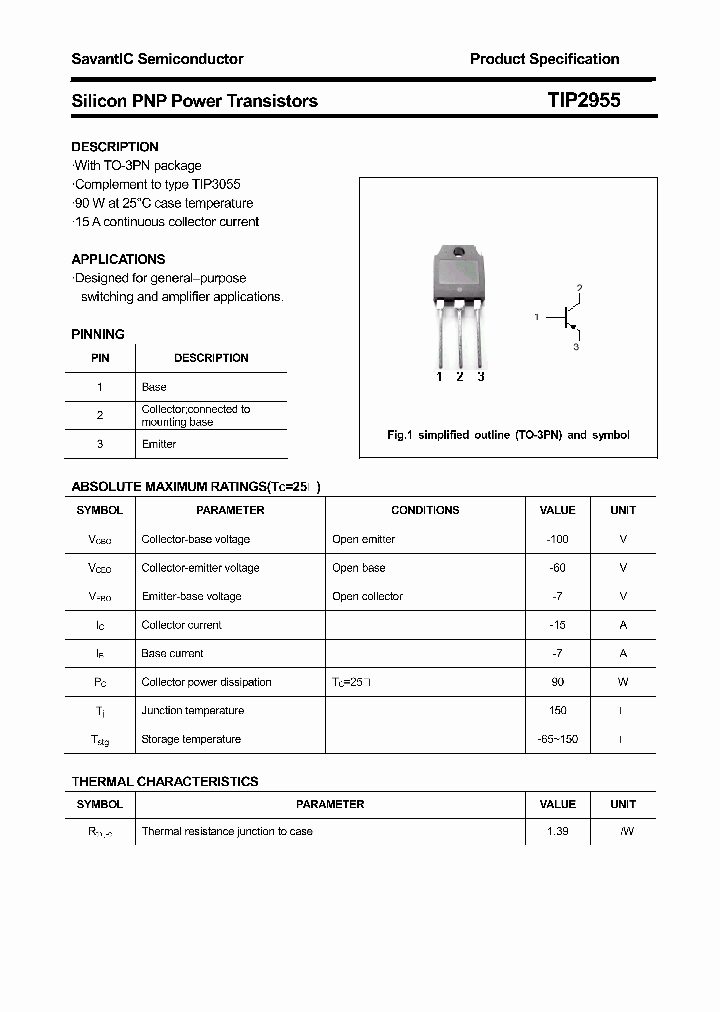 TIP2955_4384988.PDF Datasheet
