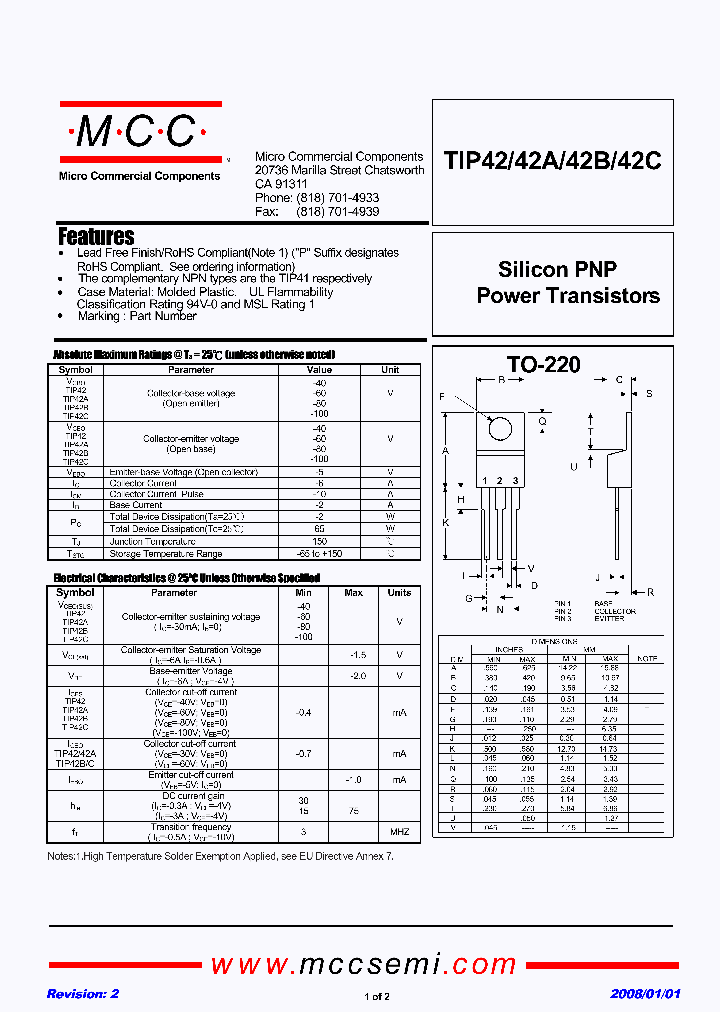 TIP42C_4805670.PDF Datasheet