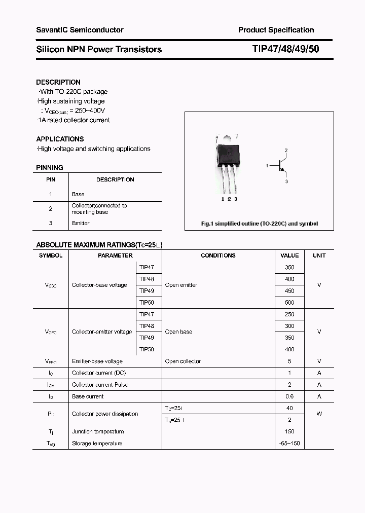TIP50_4377325.PDF Datasheet