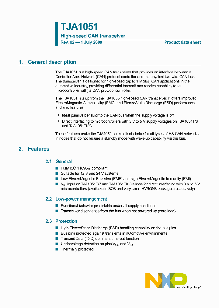TJA1051_4527845.PDF Datasheet