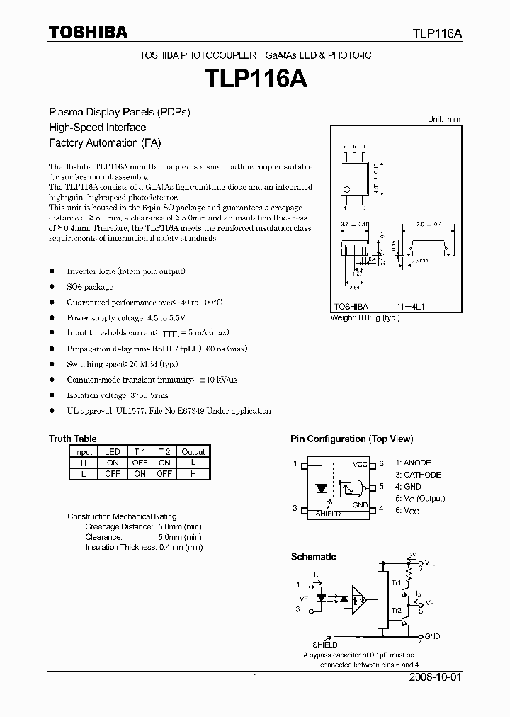 TLP116A_4629669.PDF Datasheet