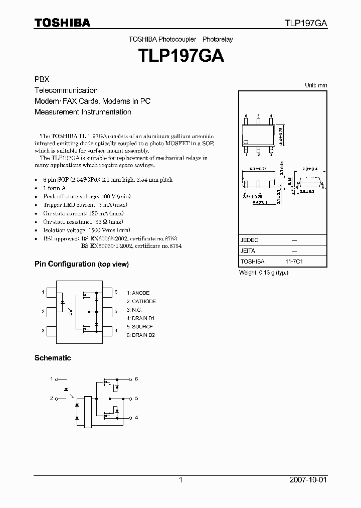 TLP197GA_4504694.PDF Datasheet