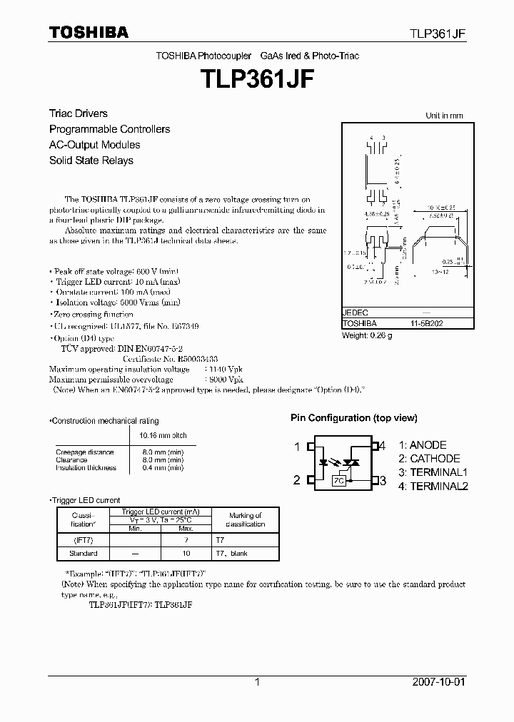 TLP361JF_4228904.PDF Datasheet