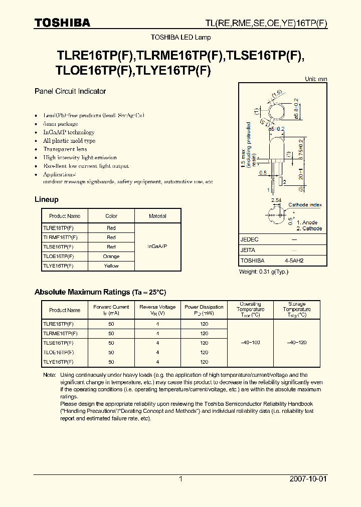 TLRME16TP_4511484.PDF Datasheet