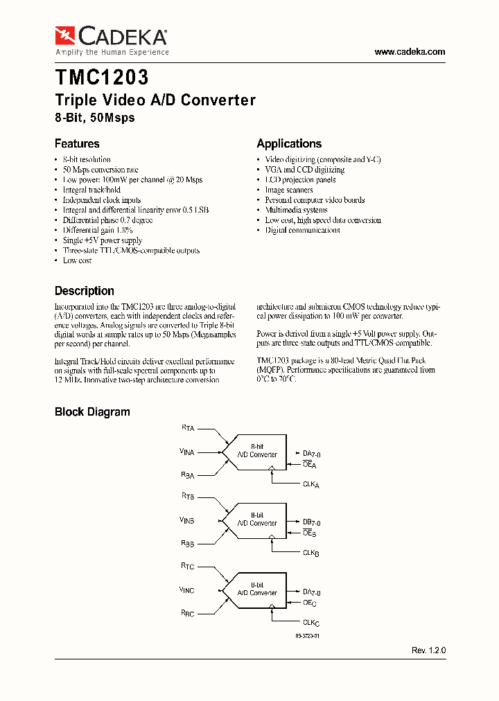 TMC1203KLC20_4740039.PDF Datasheet