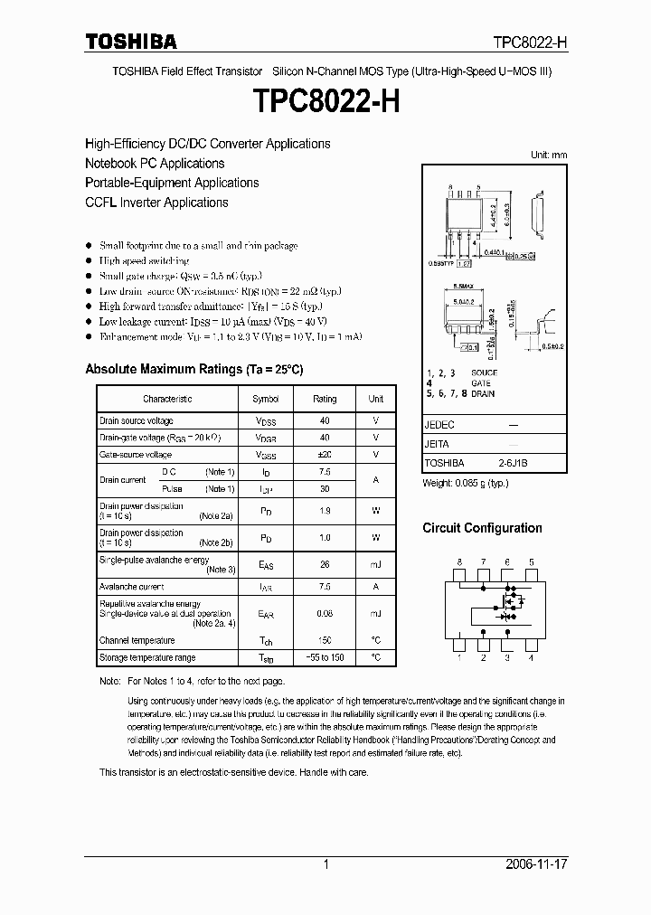 TPC8022-H_4590570.PDF Datasheet
