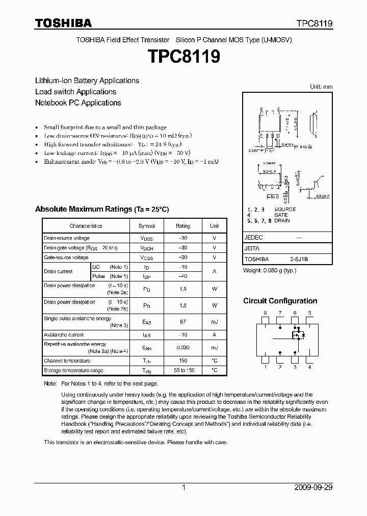 TPC8119_4599188.PDF Datasheet