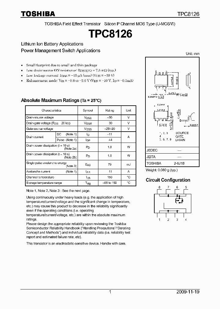 TPC8126_4797101.PDF Datasheet