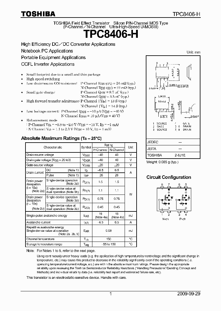 TPC8406-H_4542626.PDF Datasheet