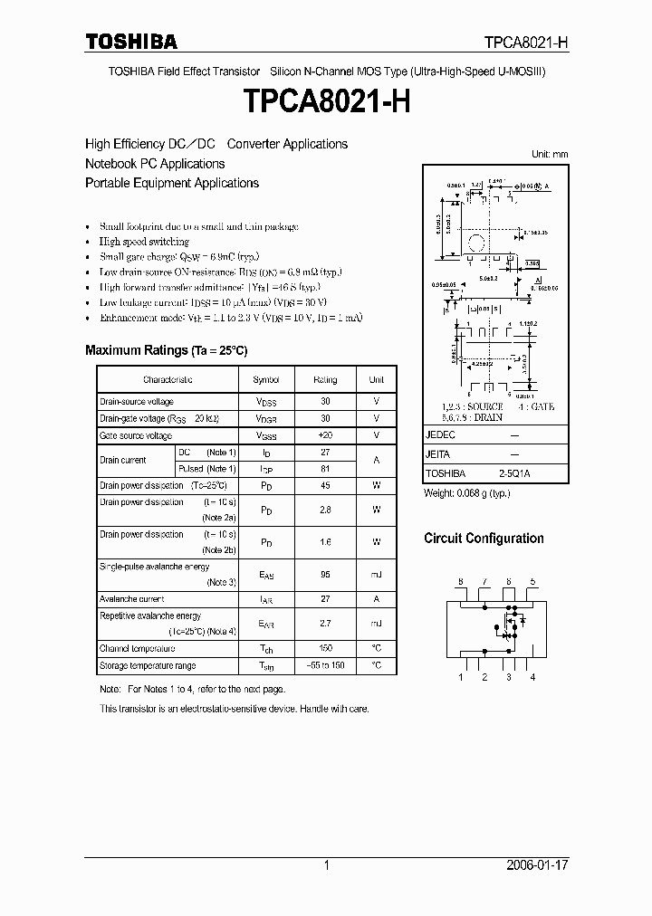 TPCA8021-H_4556142.PDF Datasheet