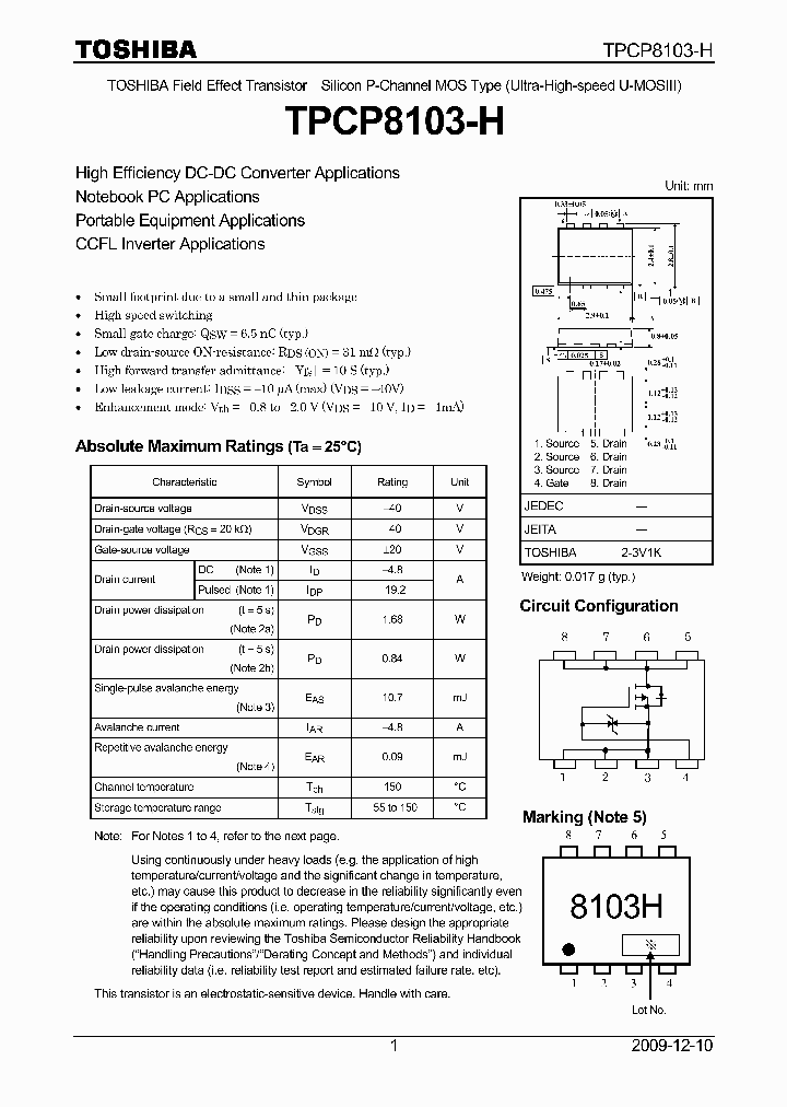 TPCP8103-H09_4646152.PDF Datasheet