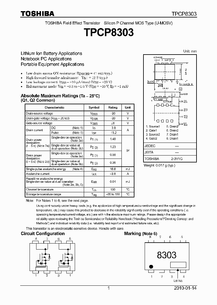 TPCP8303_4591355.PDF Datasheet
