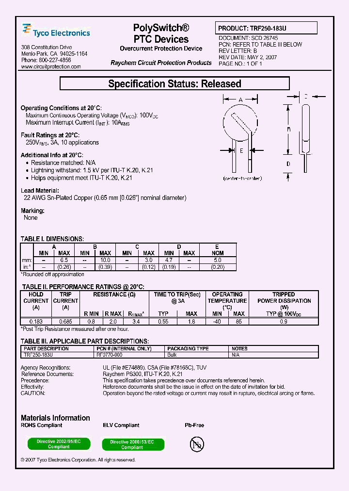 TRF250-183U_4692846.PDF Datasheet