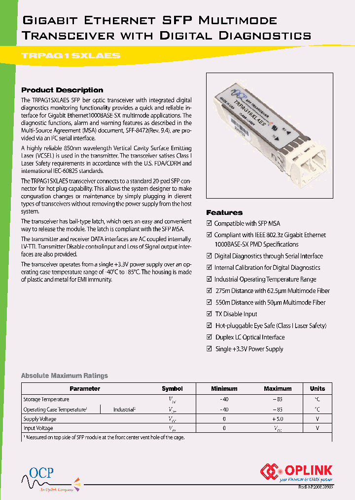 TRPAG1SXLAES_4461263.PDF Datasheet