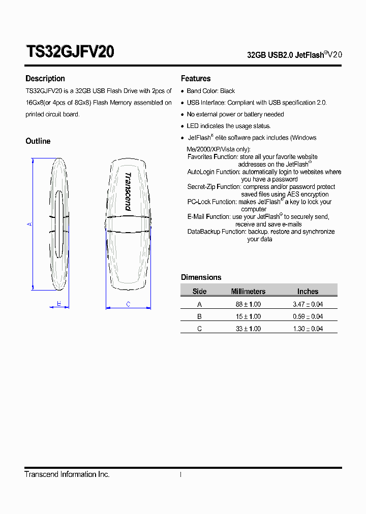 TS32GJFV20_4385741.PDF Datasheet