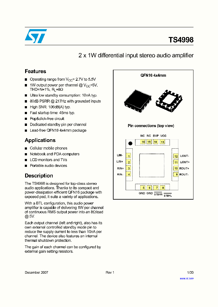 TS4998IQT_4222049.PDF Datasheet